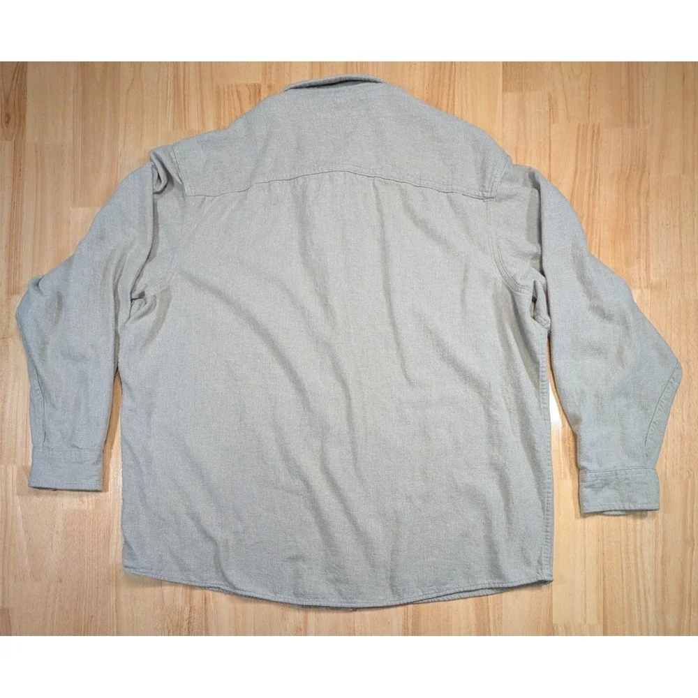 Red Head Shirt Mens 2XL Tan Cotton  Button‎ Up  Long Sleeve Outdoor Work